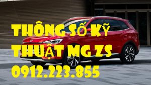thông số kỹ thuật mg zs